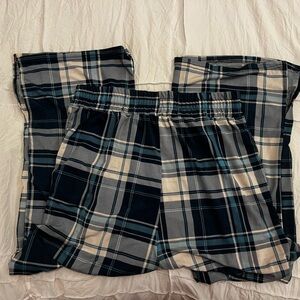 Blue plaid pajama pants extremely soft
